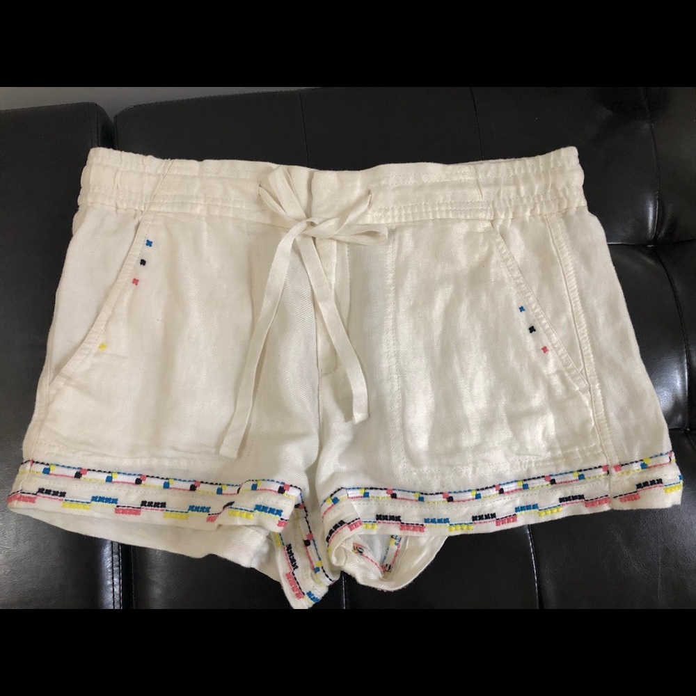 Lou & Grey Cozy Linen Blend Shorts, size small